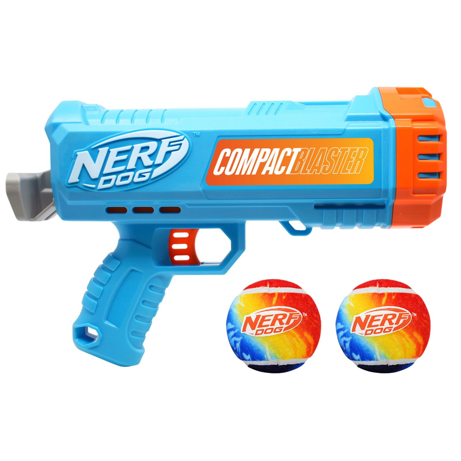 3000_7154849.jpg Nerf Compact Blaster & Tennis Ball Dog Toys x2 - Image 1