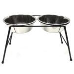 Classic High Dog Bowl Stand & Dishes