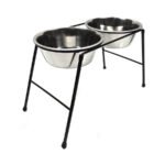 Classic High Dog Bowl Stand & Dishes - Image 3
