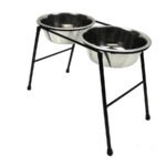 Classic High Dog Bowl Stand & Dishes - Image 4