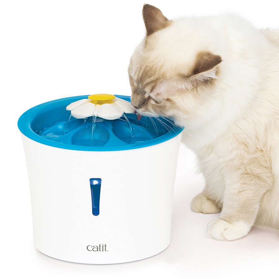 900_7136669.jpg Catit Flower LED Cat Water Fountain - Image 1
